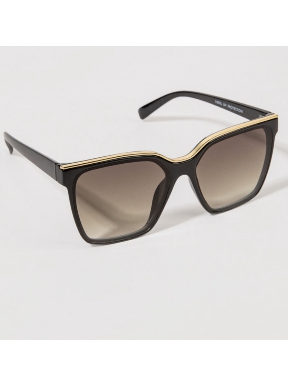 QUAY Australia Level Up Sunglasses Brown Turquoise Gold Frame